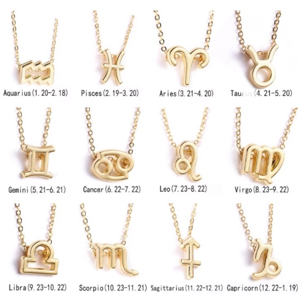 Pisces Zodiac Minimalist Tiny Gold Charm Necklace - Picture 3 of 8